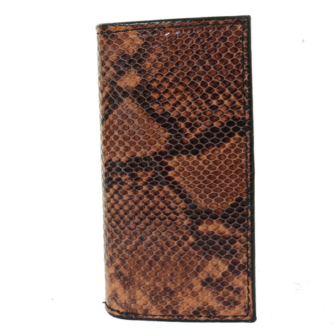 CB63 - Copperhead Snake Print Checkbook Wallet - Double J Saddlery