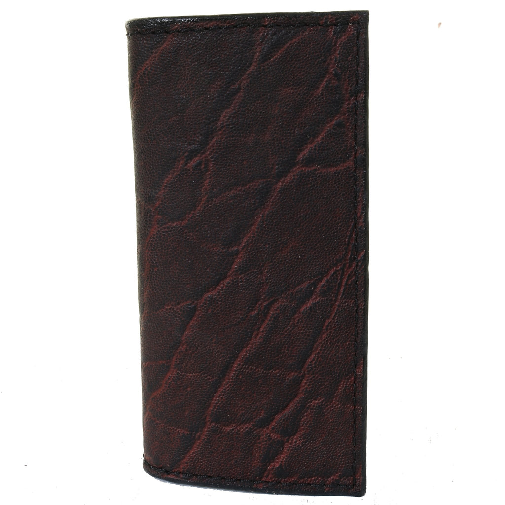 CB65 - Maroon Elephant Print Checkbook Wallet - Double J Saddlery