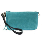 CO228 - Turquoise Suede Clutch Organizer - Double J Saddlery