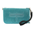 CO228 - Turquoise Suede Clutch Organizer - Double J Saddlery