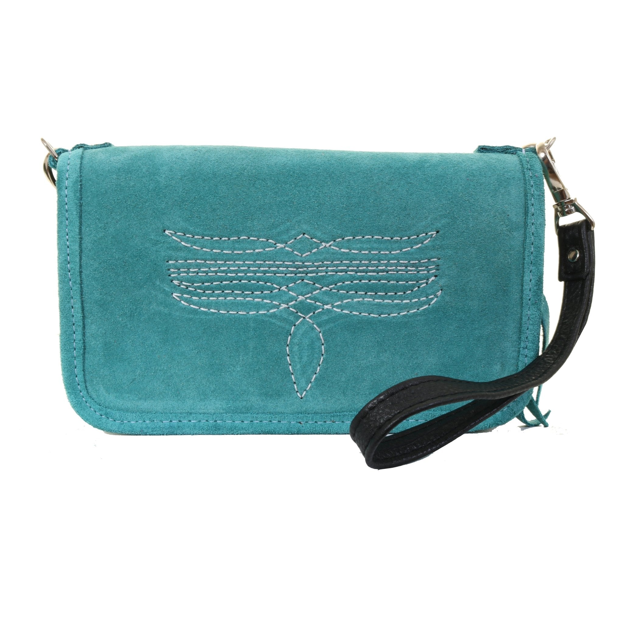 CO228 - Turquoise Suede Clutch Organizer - Double J Saddlery