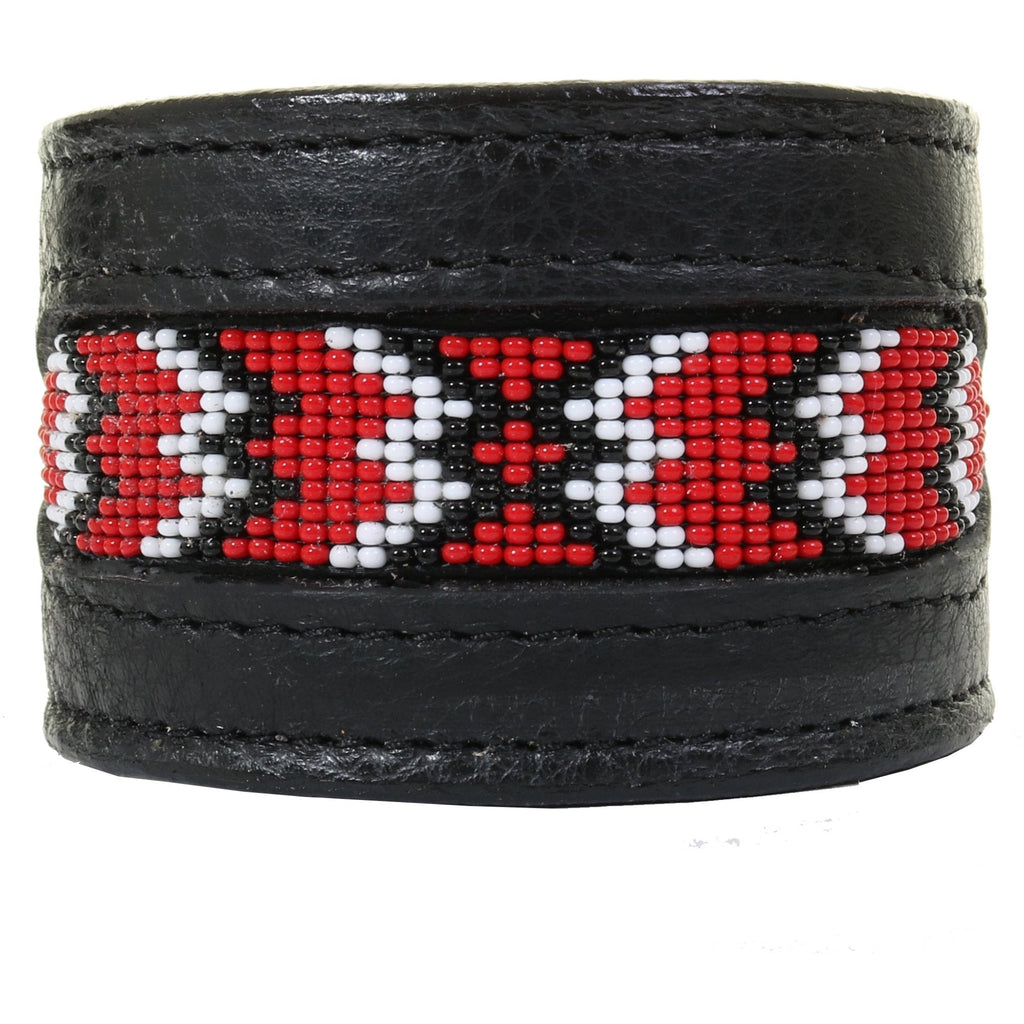 CUF236 - 2" Black Chap Beaded Cuff - Double J Saddlery