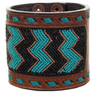 CUF337 - 3" Brandy Pull Up Beaded Cuff - Double J Saddlery