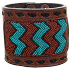 CUF338 - 3" Brandy Pull Up Beaded Cuff - Double J Saddlery