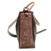 CVT02 - Brown Canvas Tooled Tote - Double J Saddlery