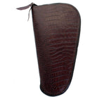 GCS46 - Chocolate Brown Mini Africana Gator Print Pistol Case - Double J Saddlery