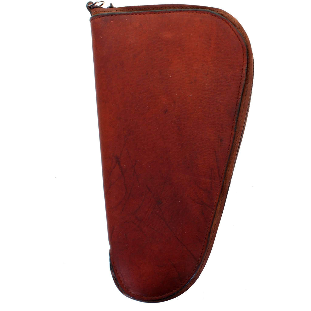 GCS49A - Oiled Cognac Elk Skin Pistol Case - Double J Saddlery