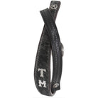 GS06 - Black Roan Cowhide and Hand-Tooled Leather Gun Sling - Double J Saddlery