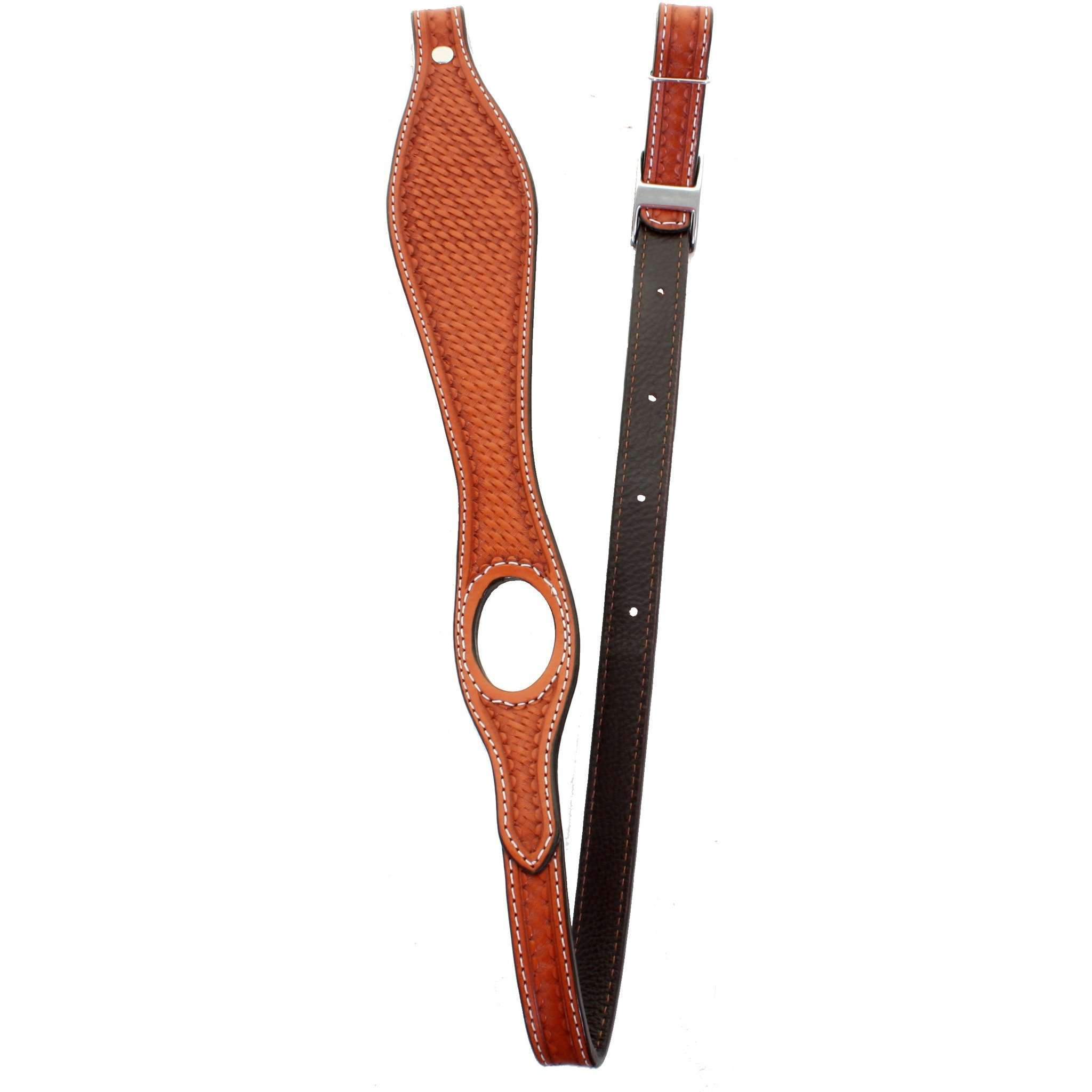 GS14 - Chestnut Hand-Tooled Gun Sling - Double J Saddlery