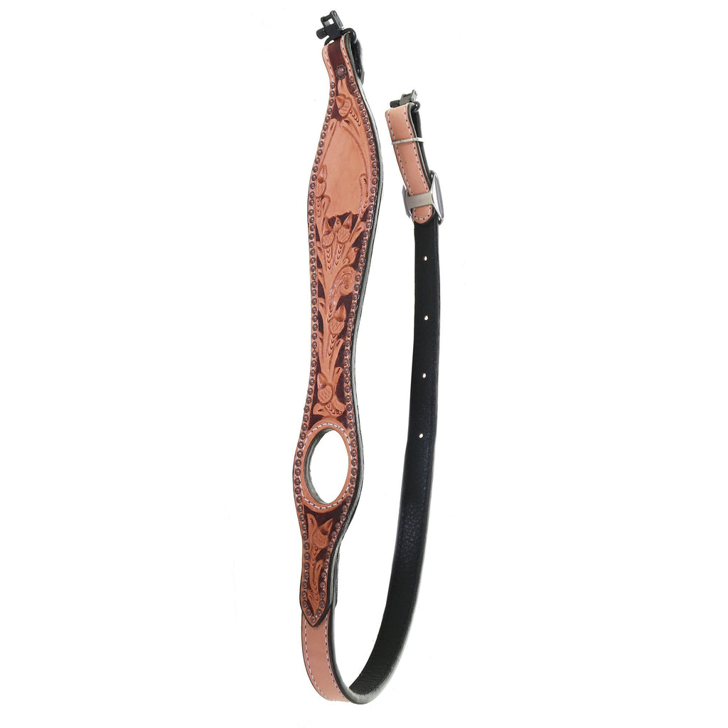 GS19 - Natural Hand-Tooled Gun Sling - Double J Saddlery
