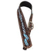 GUITARS28 - Brown Vintage Feather Tooled Guitar Strap - Double J Saddlery