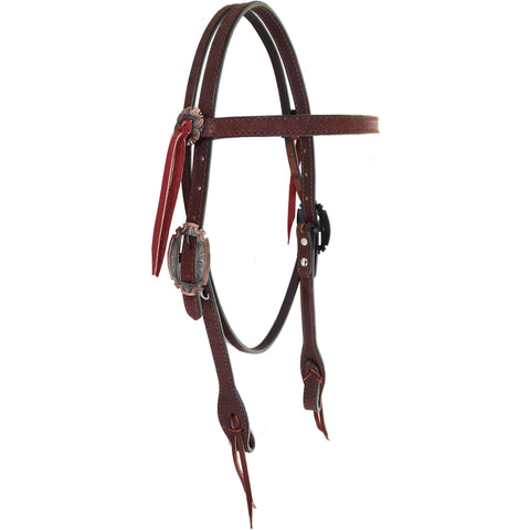 H1149 - FAST SHIP Brown Rough Out Headstall - Double J Saddlery