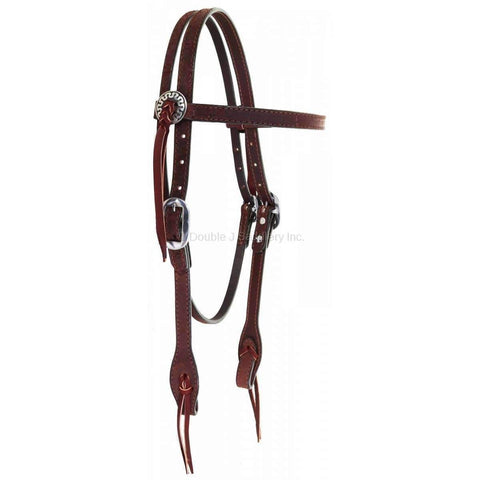 H1157 - FAST SHIP Brown Rough Out Headstall - Double J Saddlery