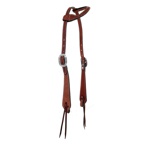 H1217A - Chestnut Rough Out Single Ear Headstall - Double J Saddlery