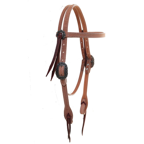 H1219A - Natural Rough Out Headstall - Double J Saddlery