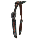 H1229 - Brown Vintage Single Ear Headstall - Double J Saddlery