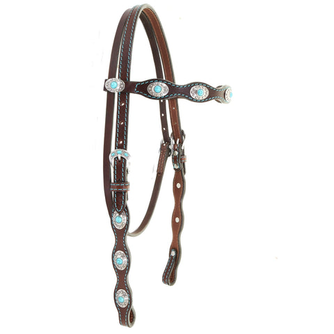 H1233A - Brown Browband Headstall - Double J Saddlery