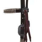 H1239B - Cream Whipped Laced Browband Headstall - Double J Saddlery