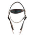 H1244 - Brown Vintage Inlayed Headstall - Double J Saddlery