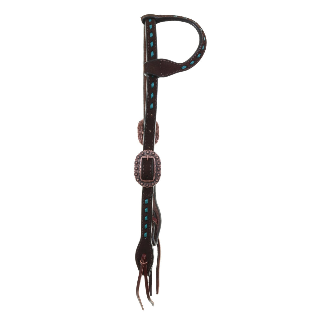 H1245C - Brown Roughout Headstall - Double J Saddlery