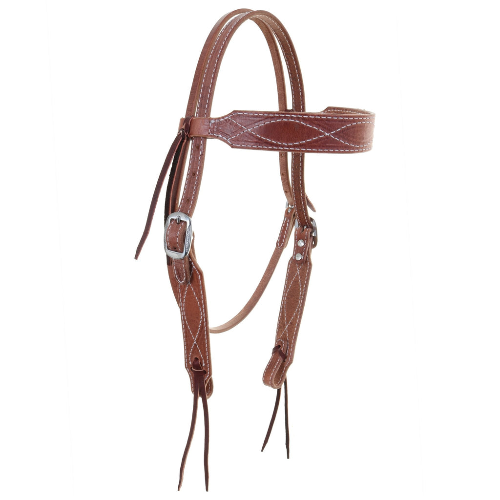 H1247 - Harness Leather Browband Headstall - Double J Saddlery