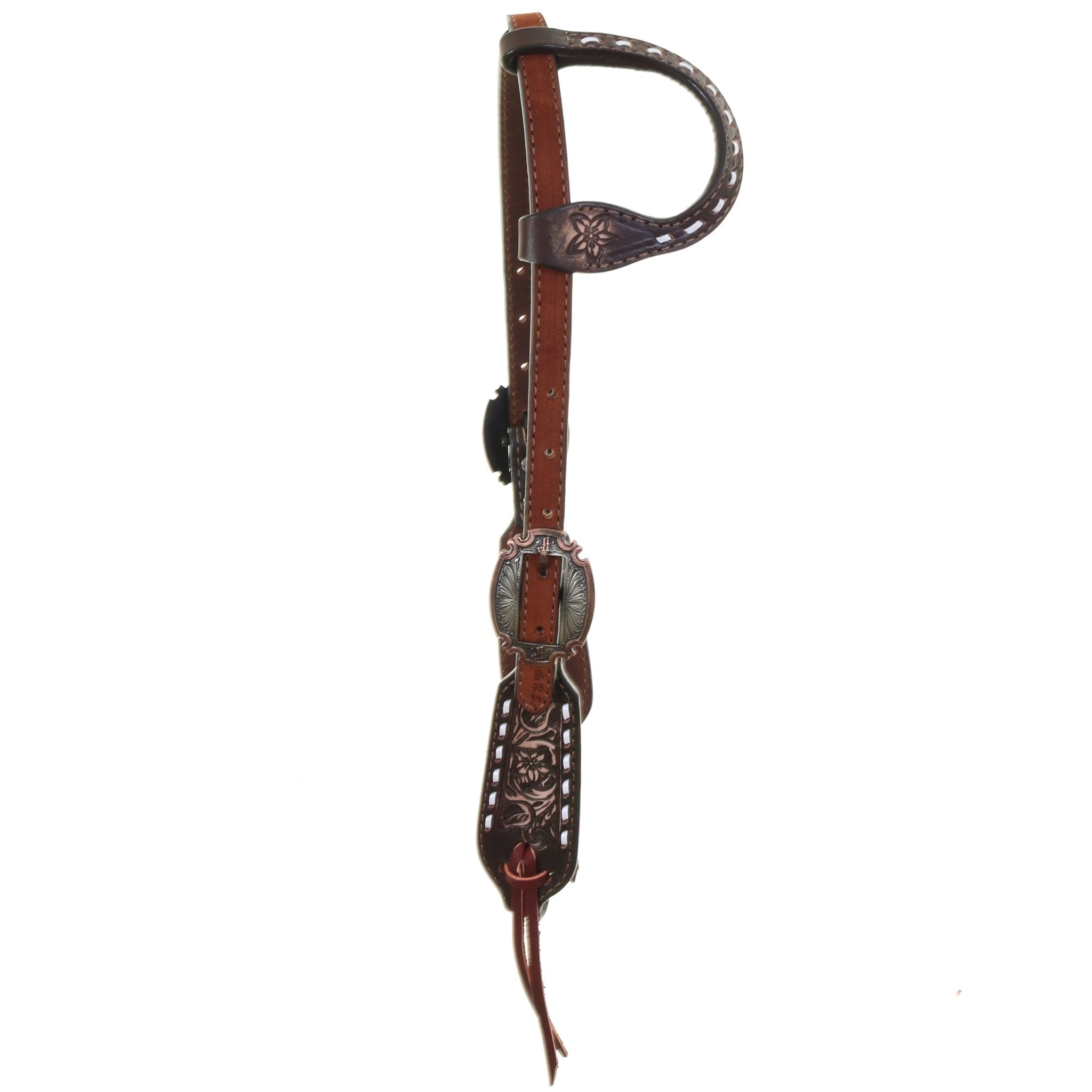 H1251 - Chestnut Roughout Single Ear Headstall - Double J Saddlery