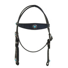 H1253 - Black Roughout Headstall - Double J Saddlery