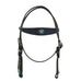 H1253 - Black Roughout Headstall - Double J Saddlery