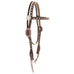 H1254 - Brown Roughout Headstall - Double J Saddlery