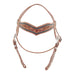 H1263 - Natural Leather Browband Headstall - Double J Saddlery