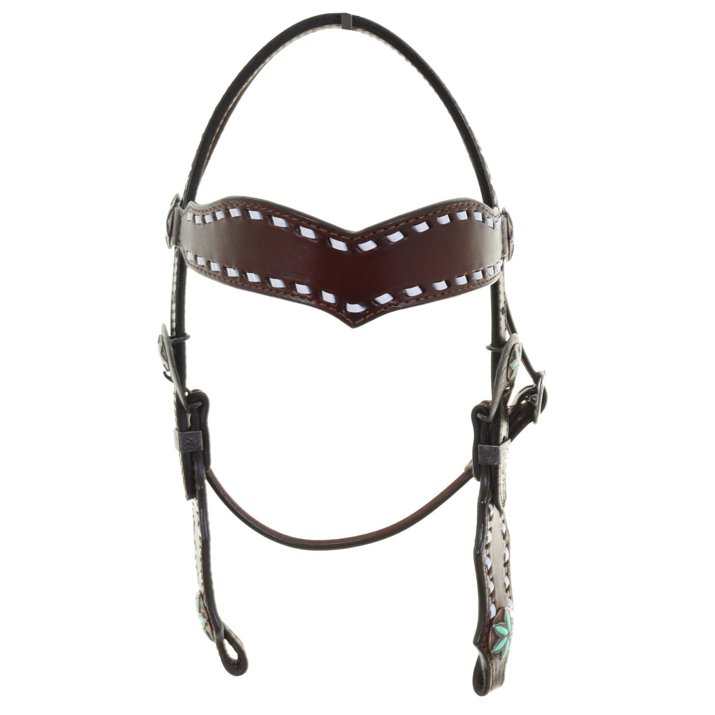 H1265 - Brown Leather Headstall - Double J Saddlery