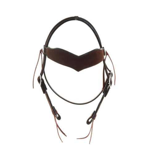 H1268 - Brown Rough out Headstall - Double J Saddlery