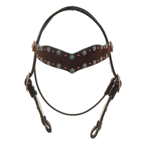H1269 - Brown Rough out Headstall - Double J Saddlery