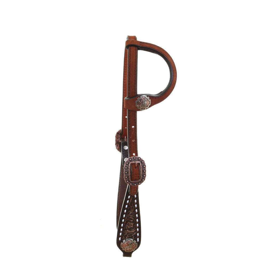 H1274 - Chestnut Roughout Headstall - Double J Saddlery