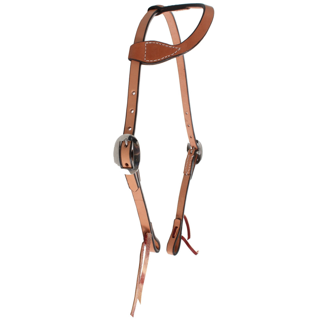 H246B - Natural Leather Headstall - Double J Saddlery