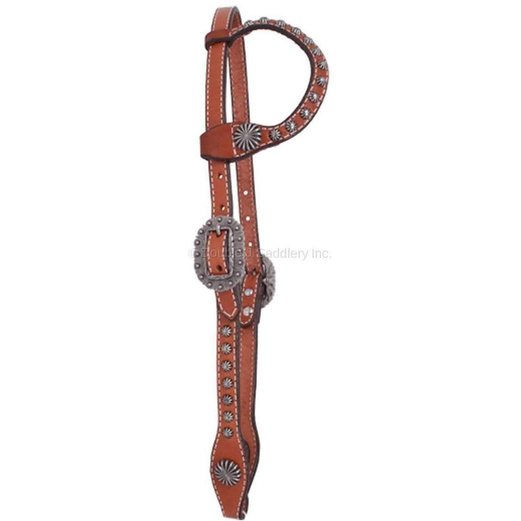 H498 - Chestnut Single Ear Headstall - Double J Saddlery