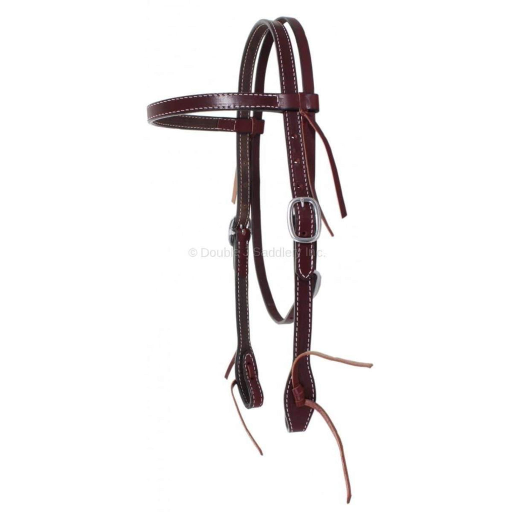 H799 - Brown Leather Headstall - Double J Saddlery