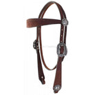 H823B - FAST SHIP Brown Rough Out Headstall - Double J Saddlery