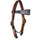 H900 - Black Leather Tooled Headstall - Double J Saddlery