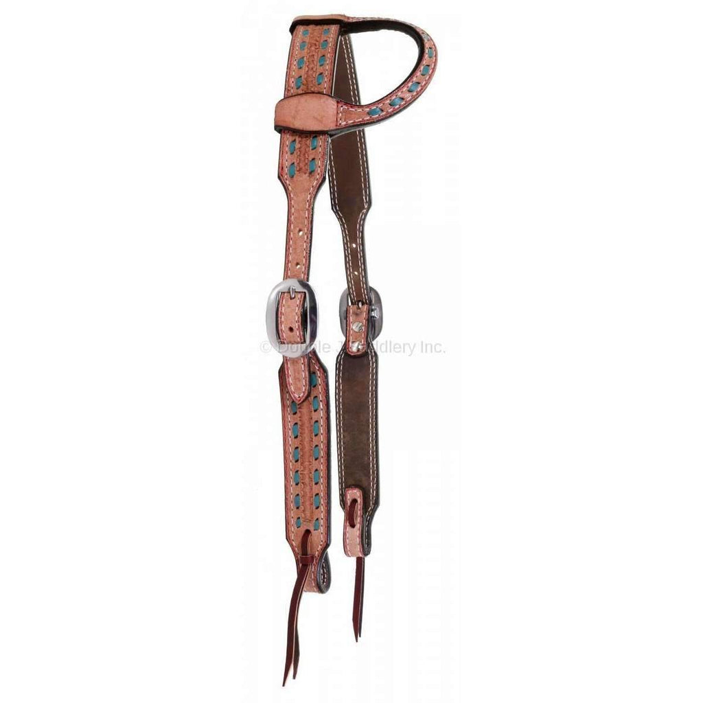 H922 - Natural Roughout Single Ear Headstall - Double J Saddlery