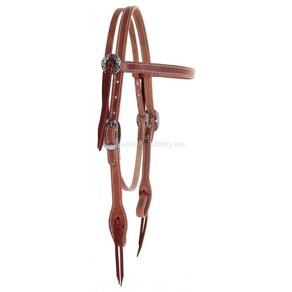 H954B - Harness Leather Headstall - Double J Saddlery