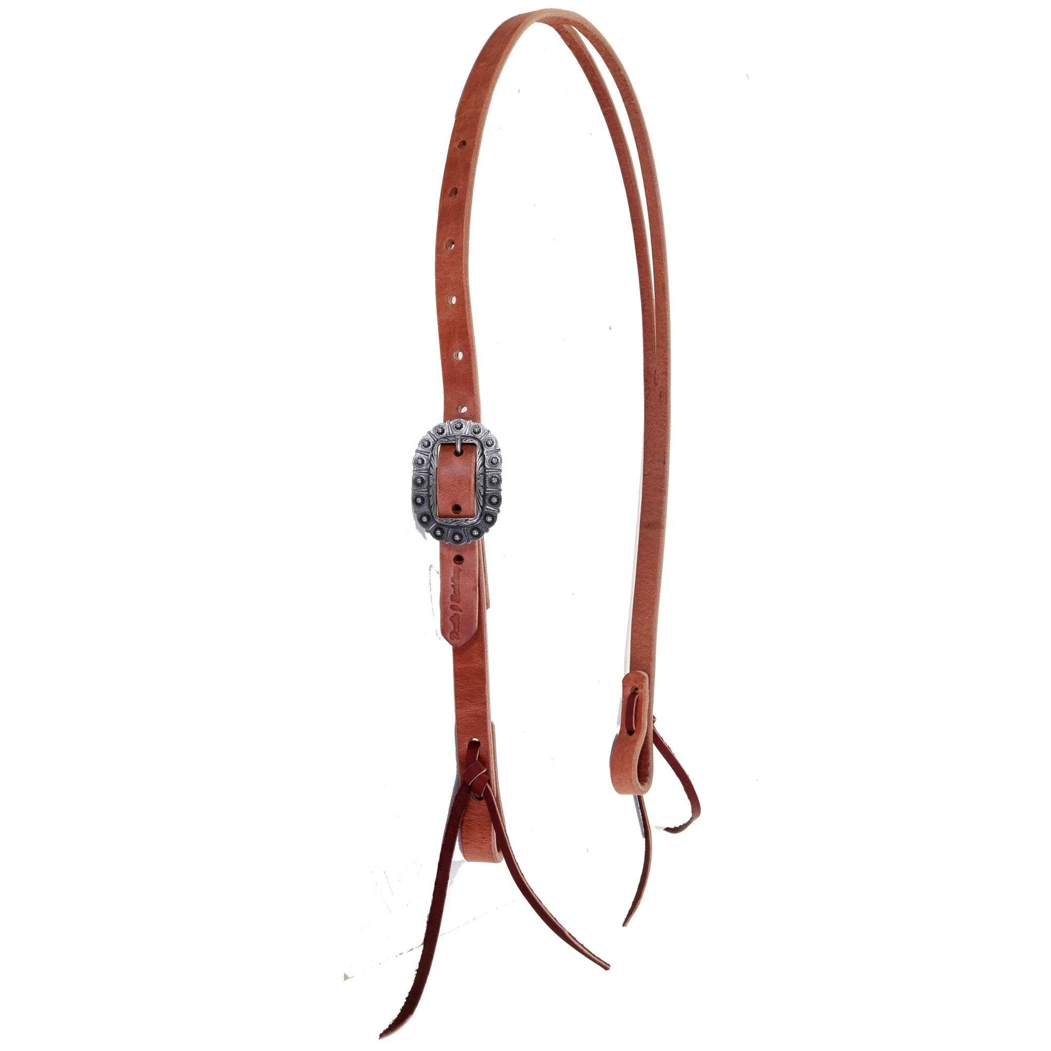 H963E - Harness Leather Split Ear Headstall - Double J Saddlery