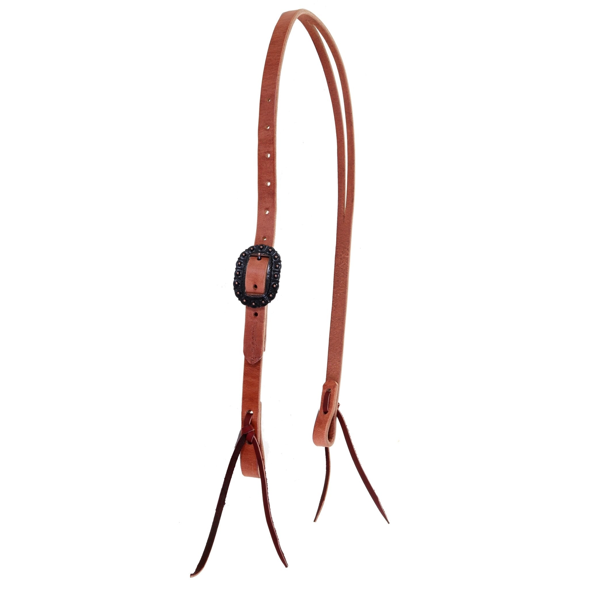 H963L - Harness Leather Split Ear Headstall - Double J Saddlery