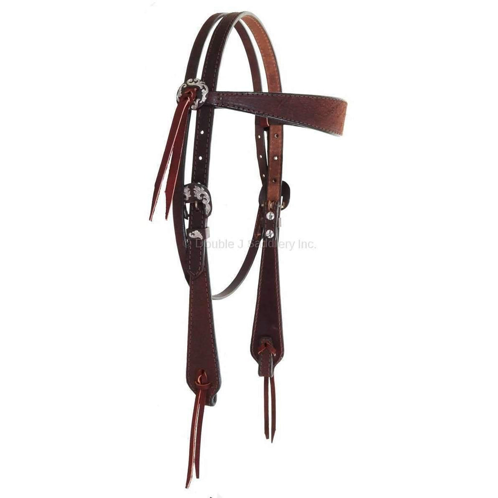 H997 - Brown Rough Out Headstall - Double J Saddlery