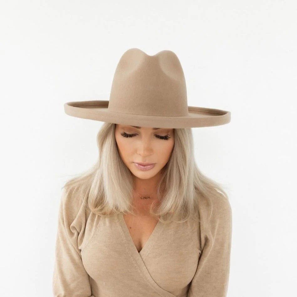 HAT23 - The Cara Loren - Pencil brim - Tan - Double J Saddlery