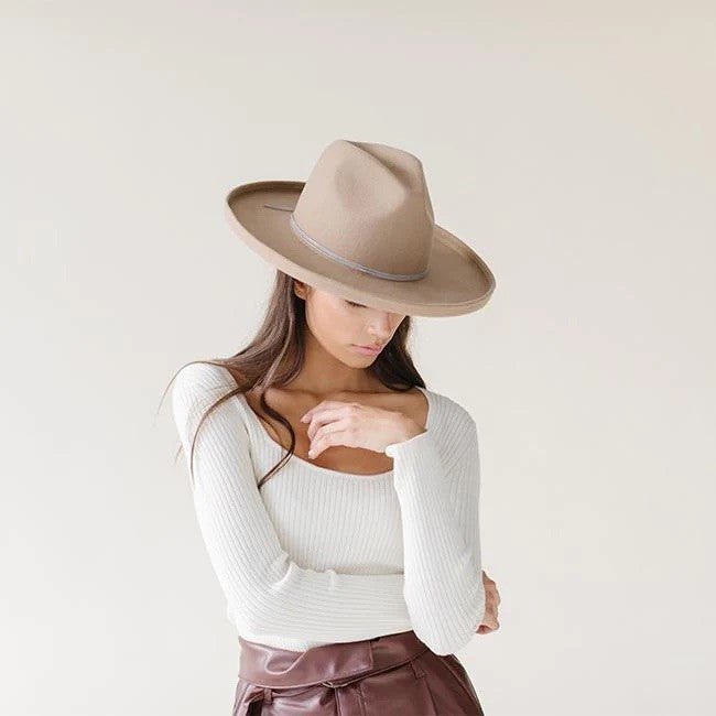 HAT26 - The Maude - Pencil Brim - Tan - Double J Saddlery