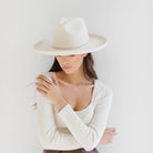 HAT27 - The Maude - pencil Brim - off white - Double J Saddlery