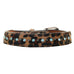 HATB06A - Leopard Cowhide Studded Hat Band - Double J Saddlery