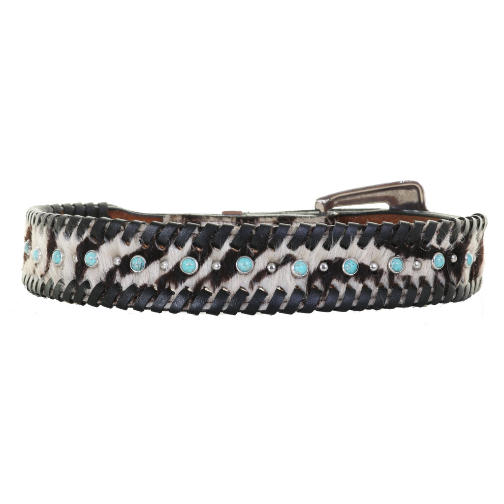 Beaded Leather Hatband 7/8 inch #na113