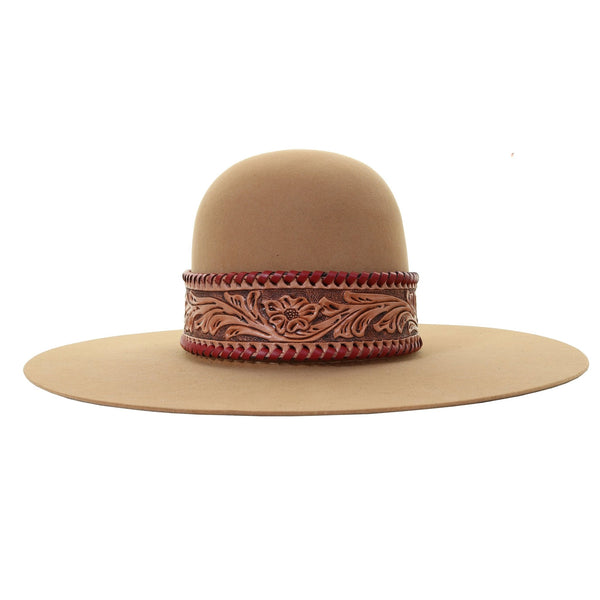 hatb43-floral-tooled-hat-band-  display picture 1